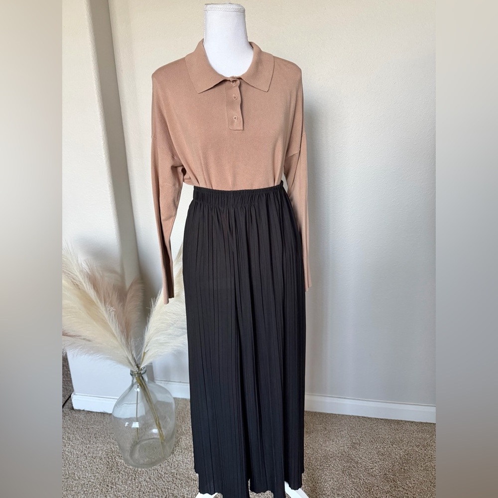 Cherish - Women’s Tan Collared Top